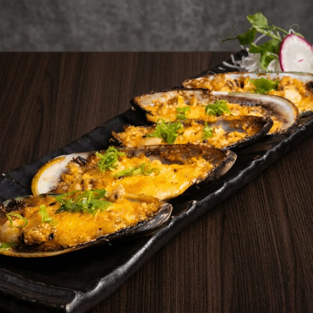 Baked Mussels.